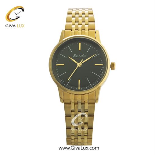 ساعت مچی اورجینال زنانه LdA | لوئیجی د آنا | Luigi d'Ana طلایی | طلایی| مشکی| کد رفرنس 2336